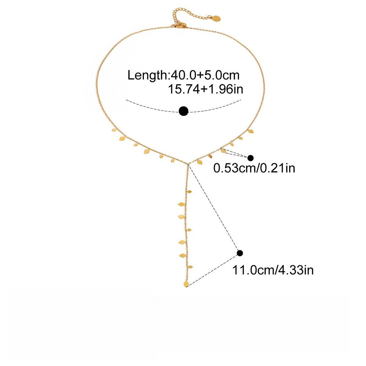 18K Gold Layered Titanium Steel Necklace