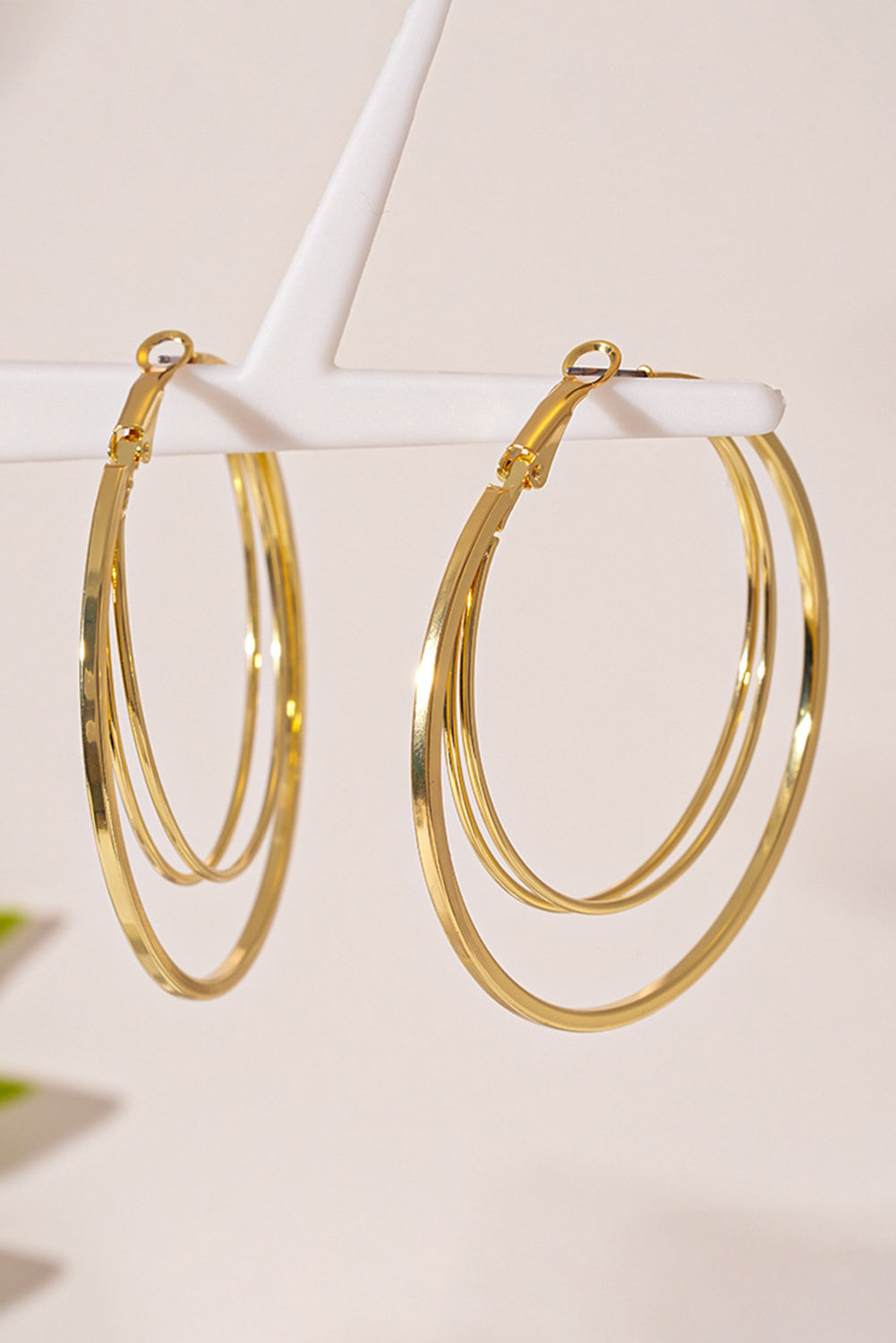 Marigold Plated Double Hoop Earrings