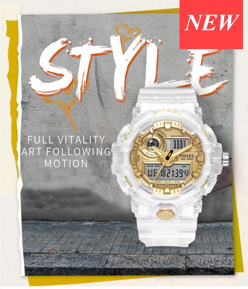 Unisex Luminous Sport Digital Watch Waterproof Streetwear Style
