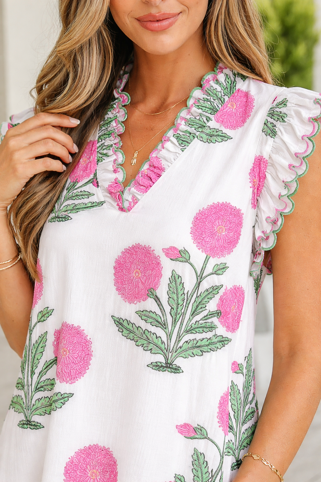 Rayne Drop Waist Mini Dress: Floral Cotton Bohemian Flutter Sleeve