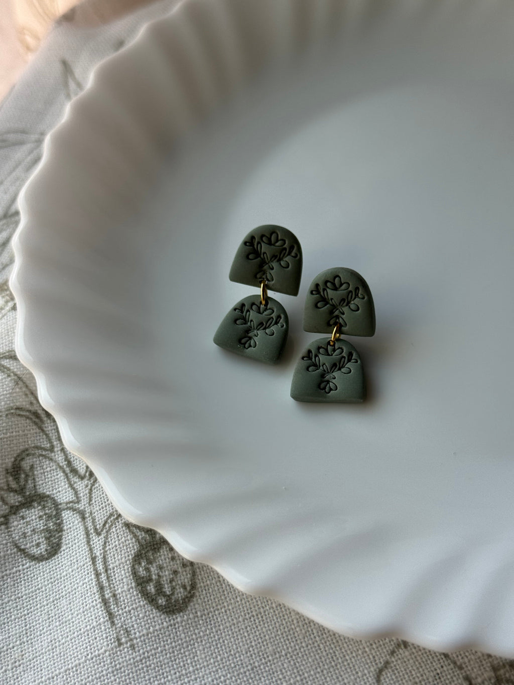 Piper Sage Polymer Clay Earrings | 14K Gold Plated