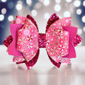 Peppermint Glitter Tumbler Bow