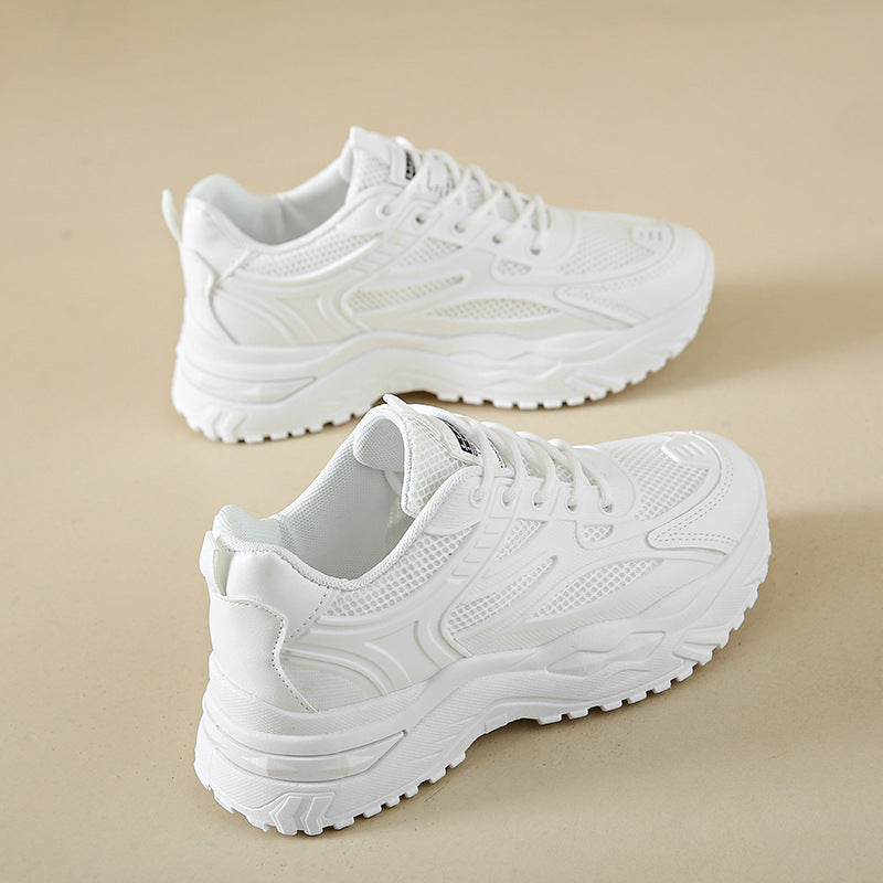 Women's Off-White Chunky Platform Casual Sports Sneakers - Image 7