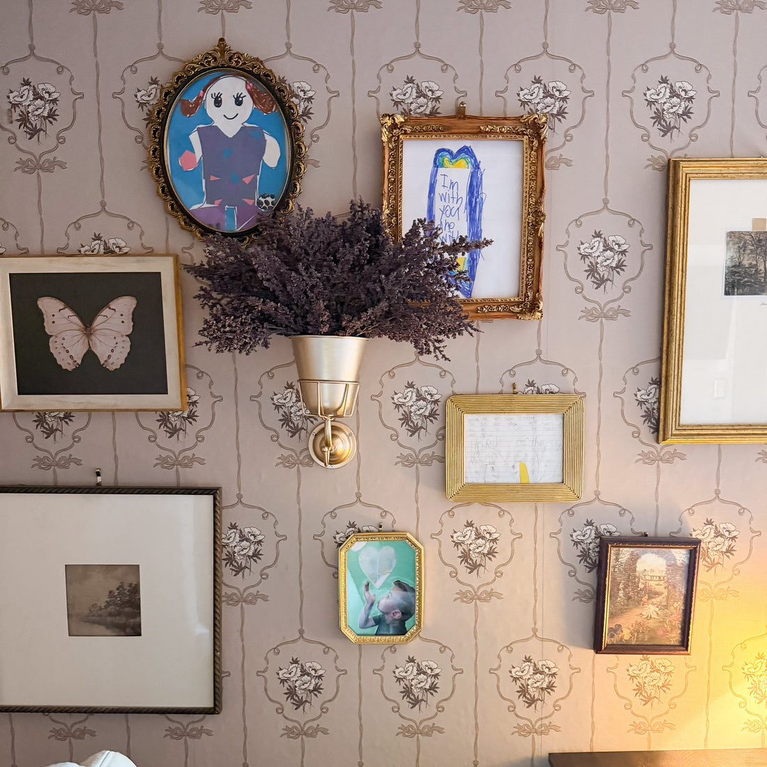Southerly wallpaper pattern by Grateful Artsy Soul on a feature wall