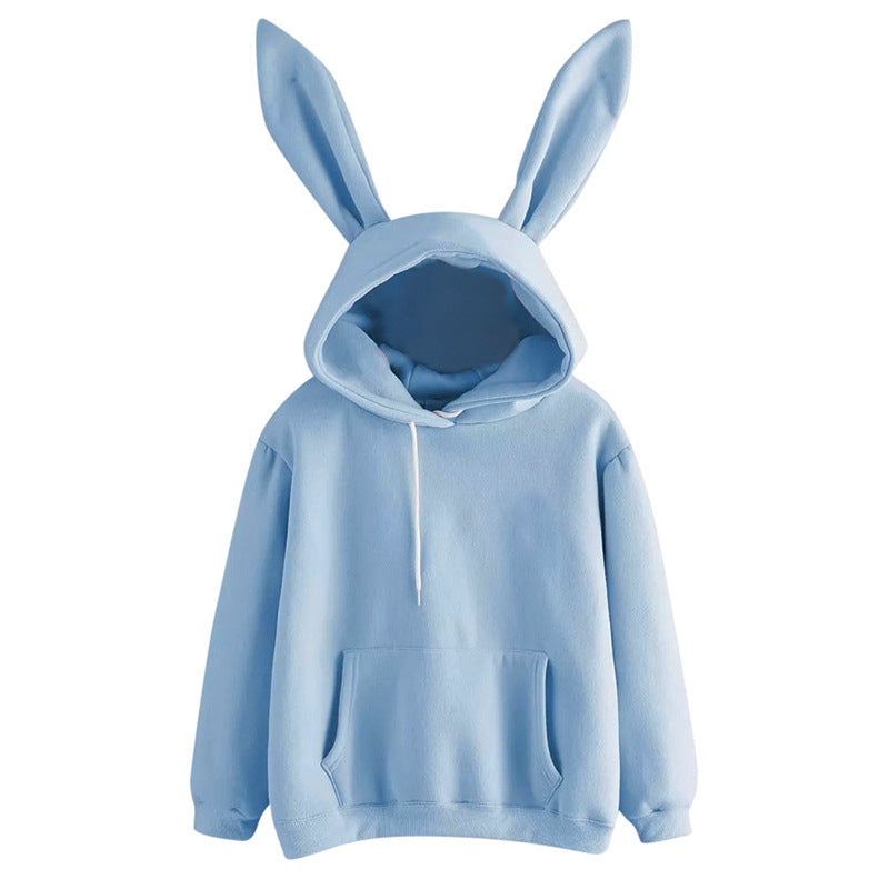 Harajuku Playful Rabbit Ear Hooded Sweatshirt for Women - Image 4