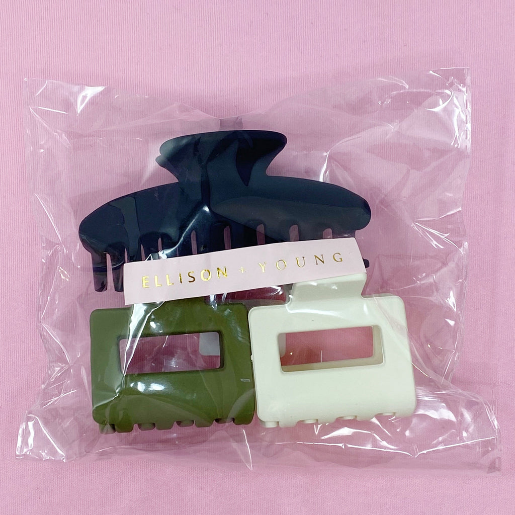 Matte Muted Hair Claw Set