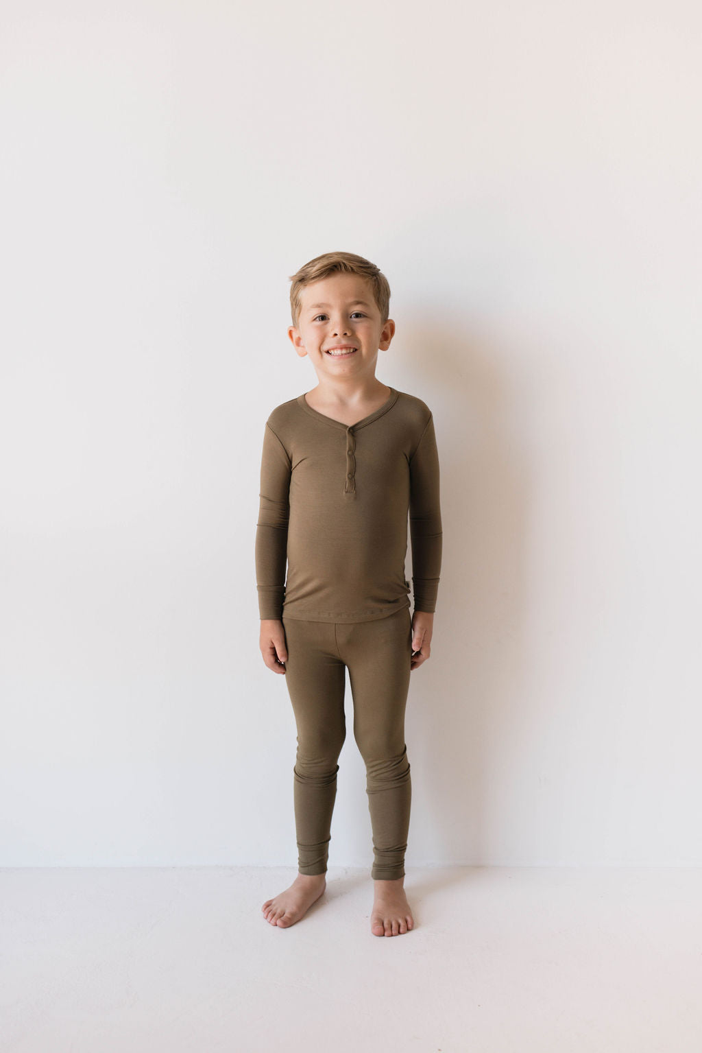 Bamboo Two Piece Pajamas | Olive Green