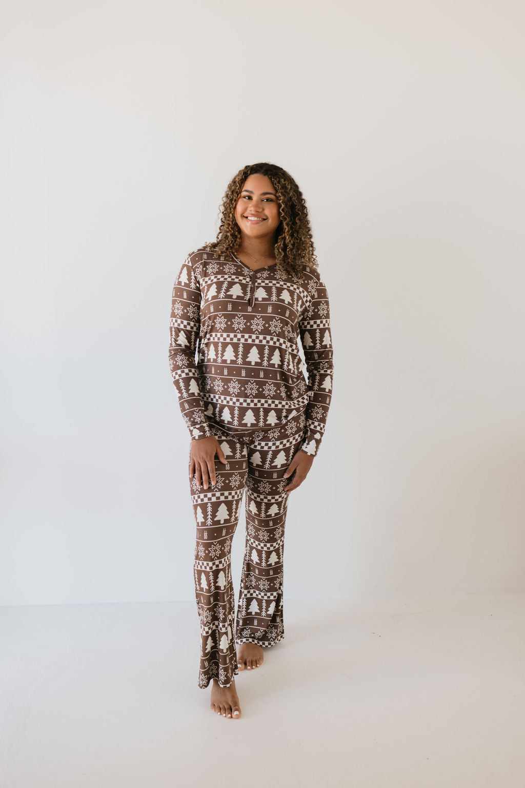 Women's Long Sleeve Bamboo Pajama | Forever Fair Isle