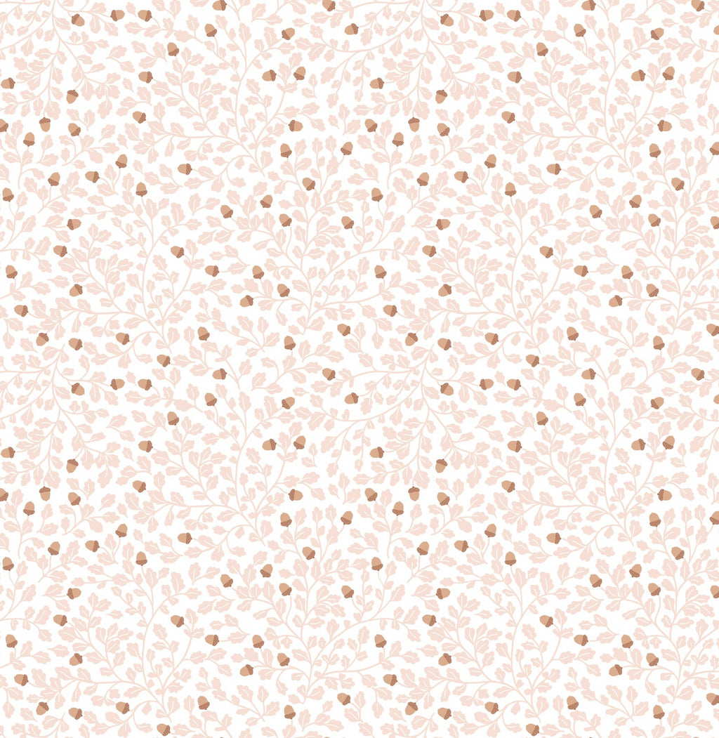 Autumn Floral Removable Wallpaper in Terracotta and White