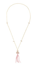 39 Inch Tassel Necklace with Freshwater Pearl and Natural Stone - Image 2