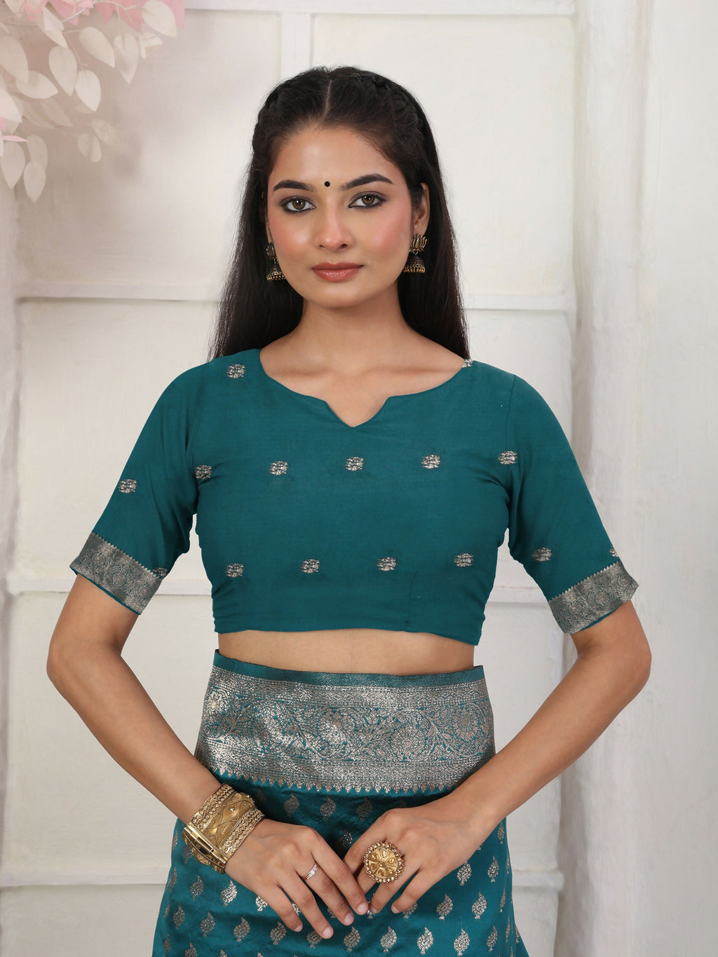 Shree Shyam Fashion Lichi Silk Rama Saree