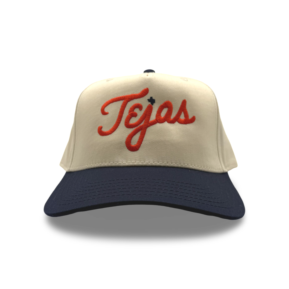 El Tejas A-Frame Snapback Hat - Two-Tone Cream & Multi Baseball Cap