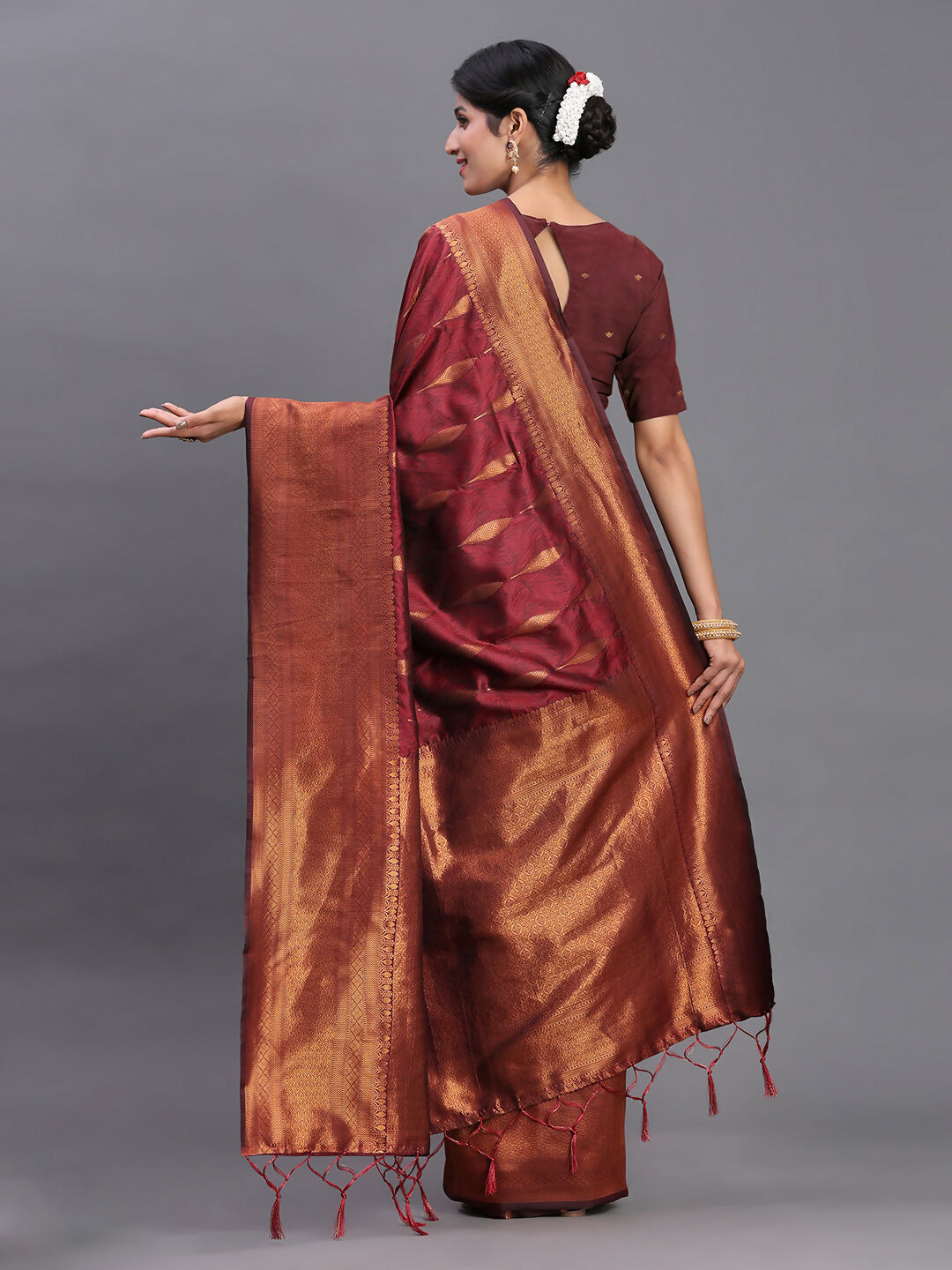 Shree Shyam Fashion Silk Maroon Saree