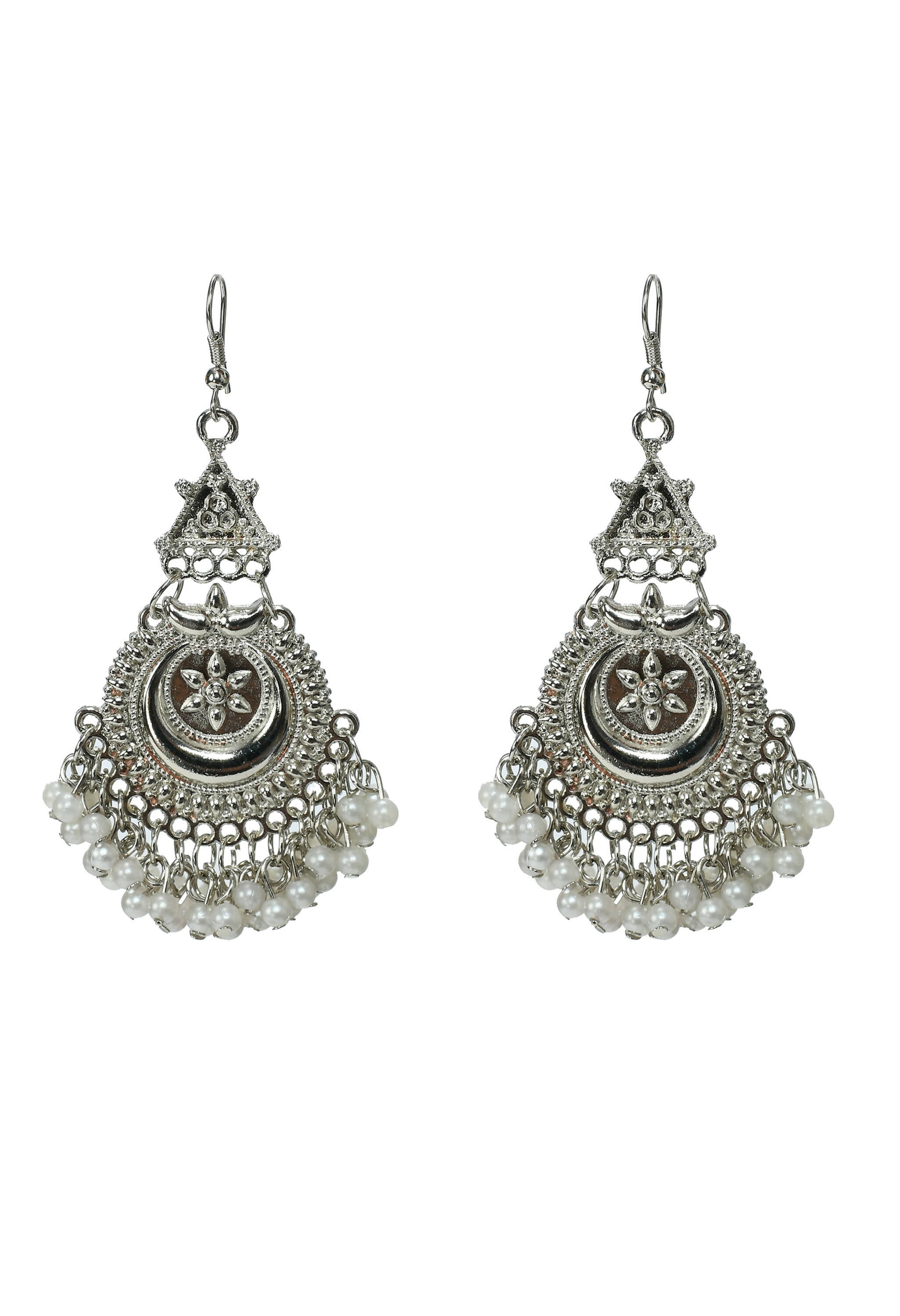 Silver-Plated Brass Rani Haar Statement Necklace for Women