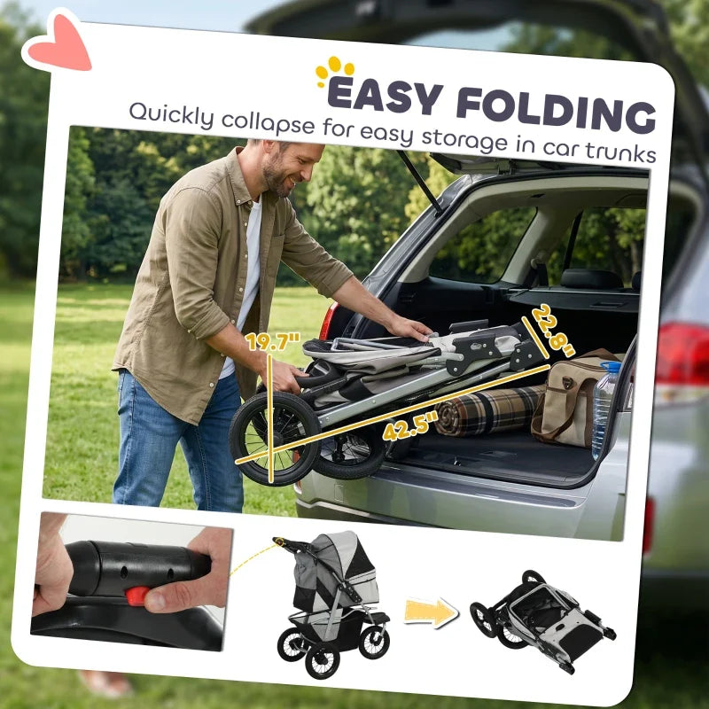 Compact All‑Terrain Pet Stroller