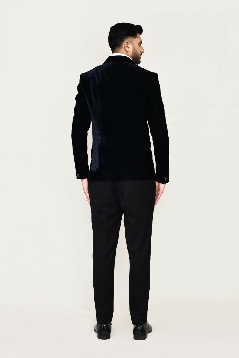Men's Black Imported Polyester Suit: Coat, Shirt and Pant