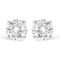 14K White Gold 1/3 Cttw Round Brilliant-Cut Near Colorless Diamond Classic 4-Prong Stud Earrings (J-K Color, I1-I2 Clarity)