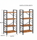 Industrial Metal Bookshelf Minimalist Storage Display Rack