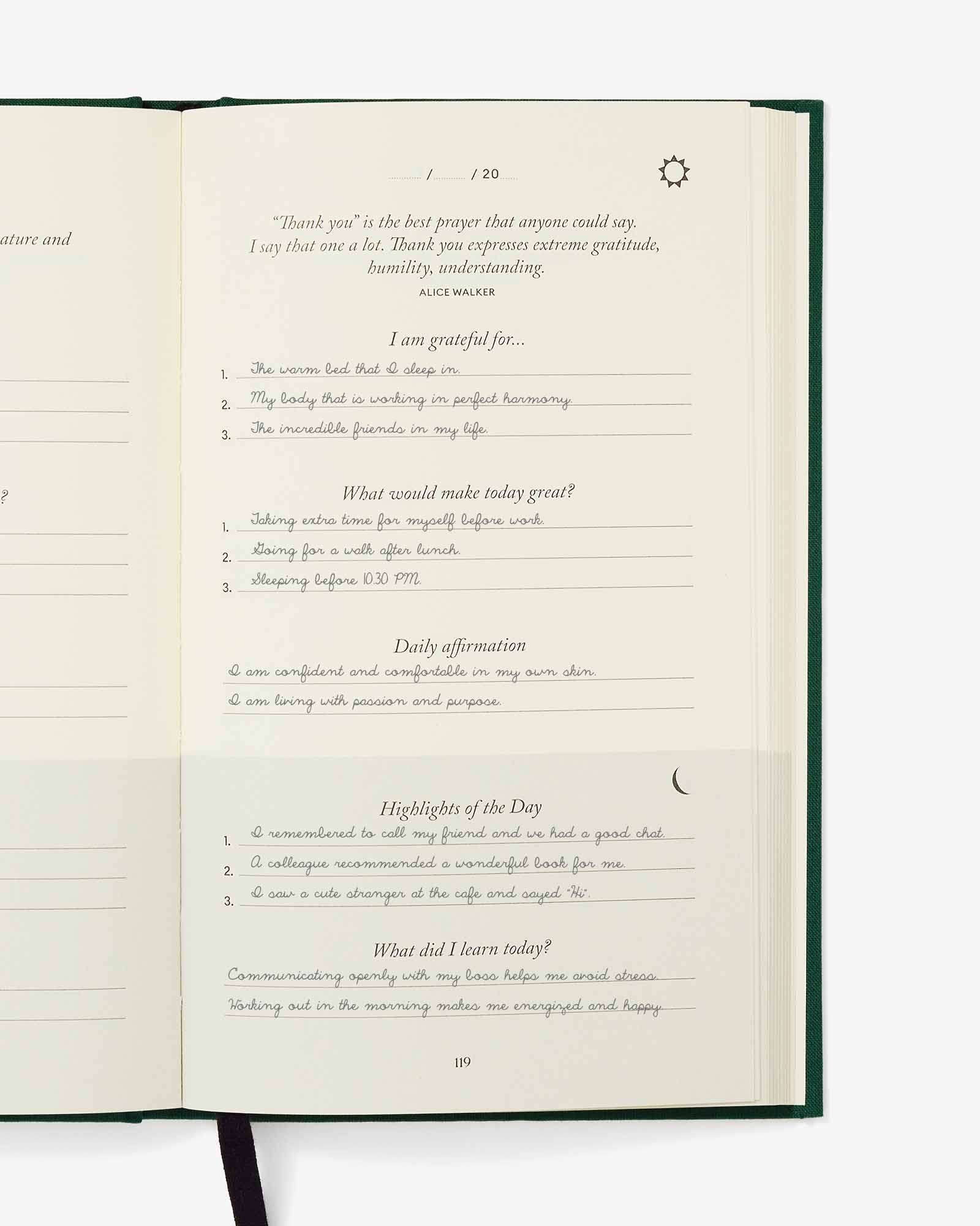 The Five Minute Journal - Earth Green