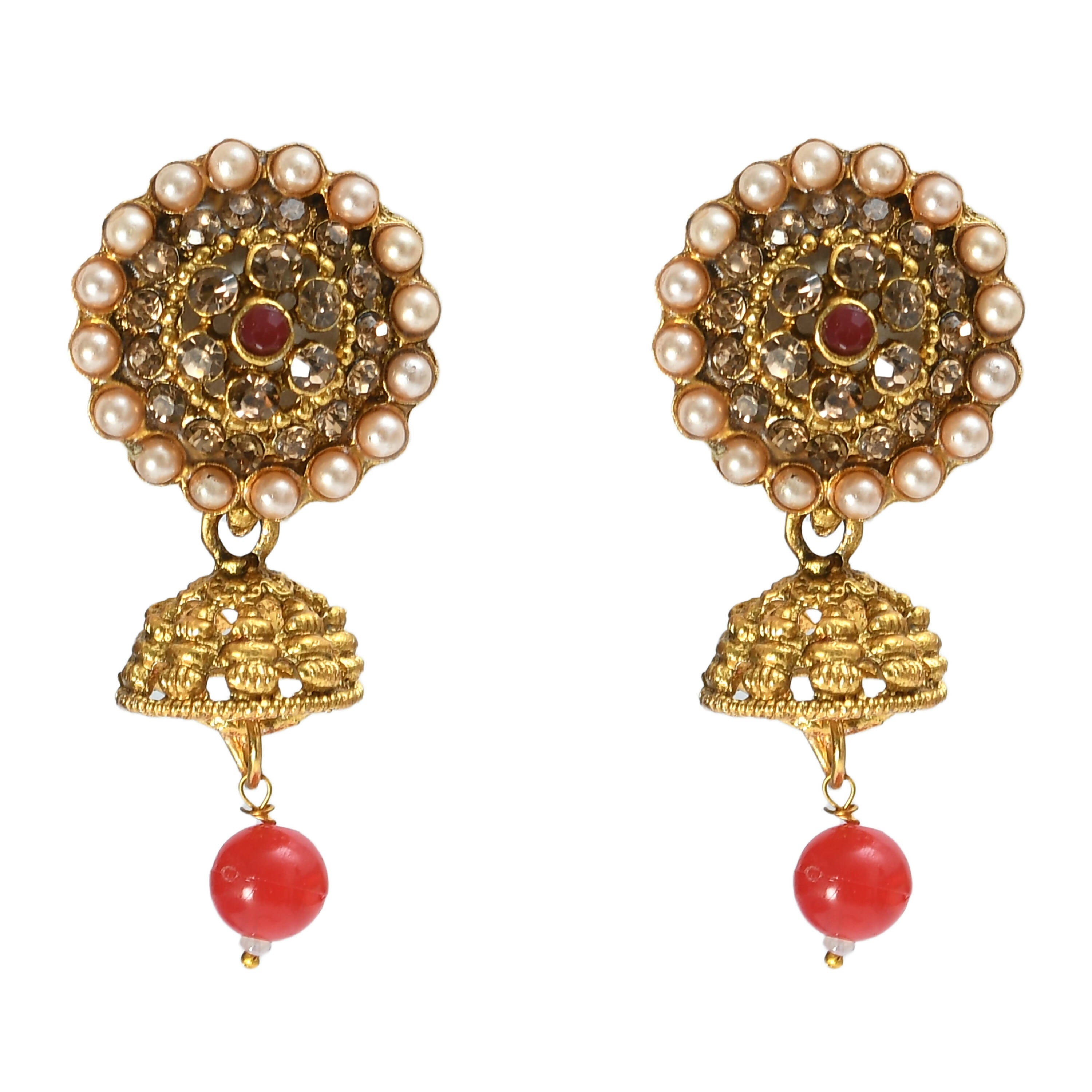 Gold-Polished Brass Kundan Choker Statement Necklace