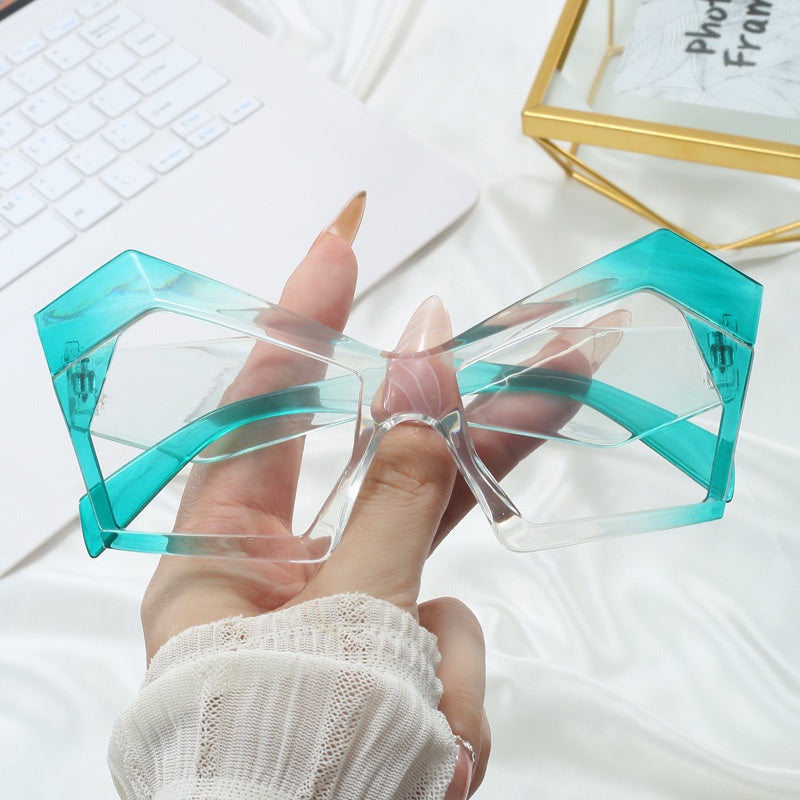 Oversized Square Cateye Polarized Sunglasses Trendy Street Style