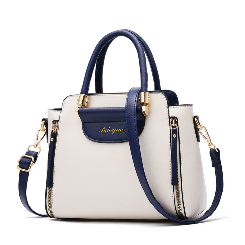 Versatile Leather-Style Parent Tote and Crossbody Bag for Baby Gear