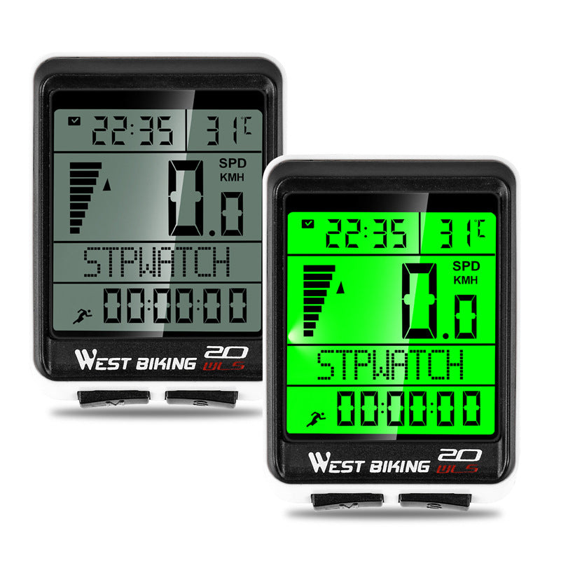 Waterproof Cycling Odometer & Smart Speedometer with LCD Backlight
