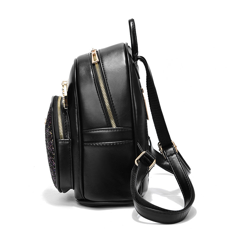 Large-Capacity PU Leather Business Backpack for Women