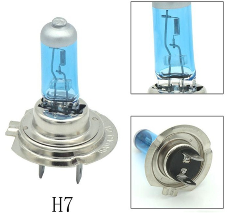 H7 Xenon Halogen Headlight Bulbs - Ultra Bright White 12V 2 Pcs