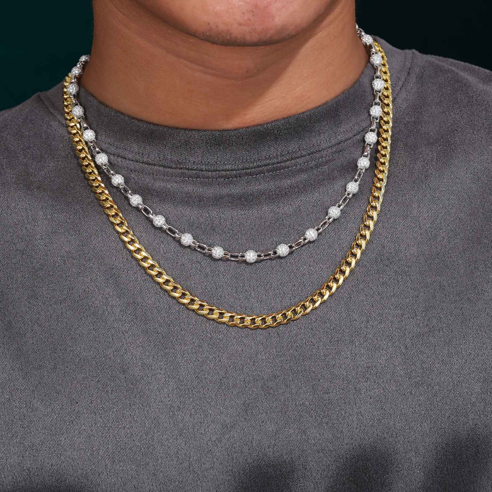 Sterling Silver Cuban Link Chain Necklace 5mm