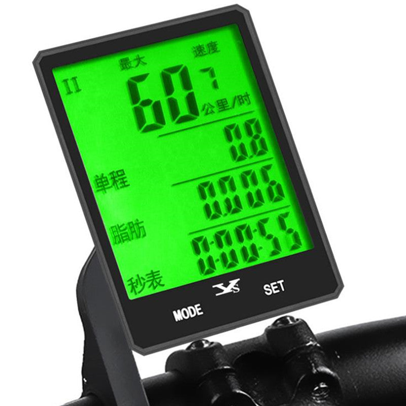 Wireless Waterproof Bicycle Computer with Backlight & Speedometer