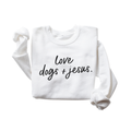 Love Dogs & Jesus Pullover Sweatshirt - Unisex Casual Minimalist