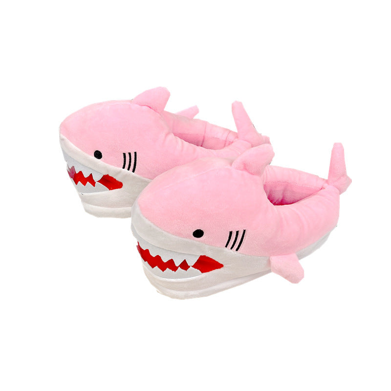 Women's Plush Shark Slippers - Cute Cartoon Winter Indoor Shoes