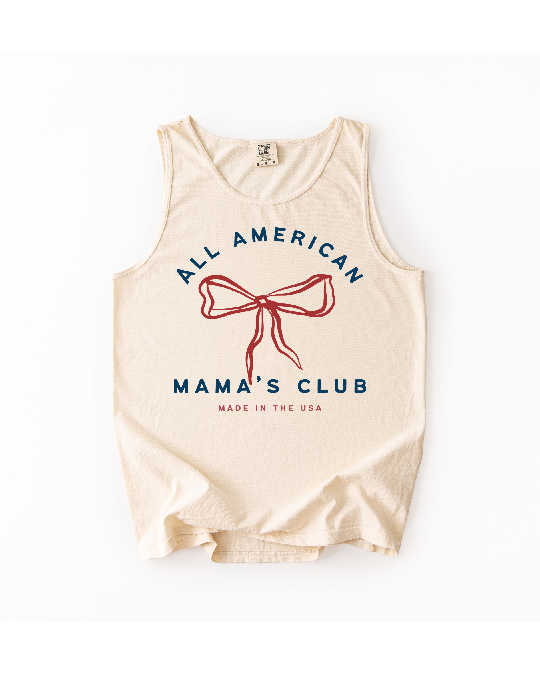 All American Mama's Club preppy cotton tank top