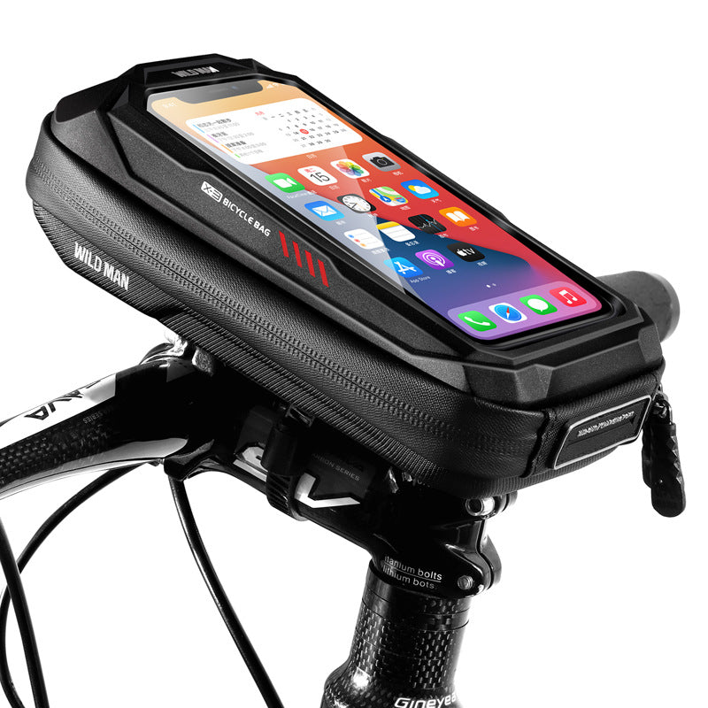 Waterproof Bicycle Front Frame Bag with Touchscreen Phone Mount