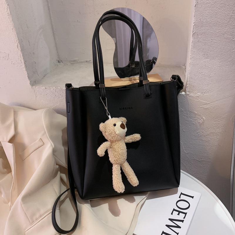2-Piece Minimalist Handbag Set with Shoulder Bag and Purse