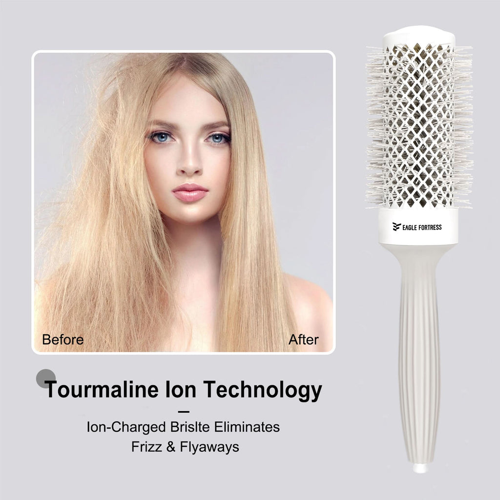 Professional Ceramic Ionic Round Hair Brush 1.69in for Blow Drying