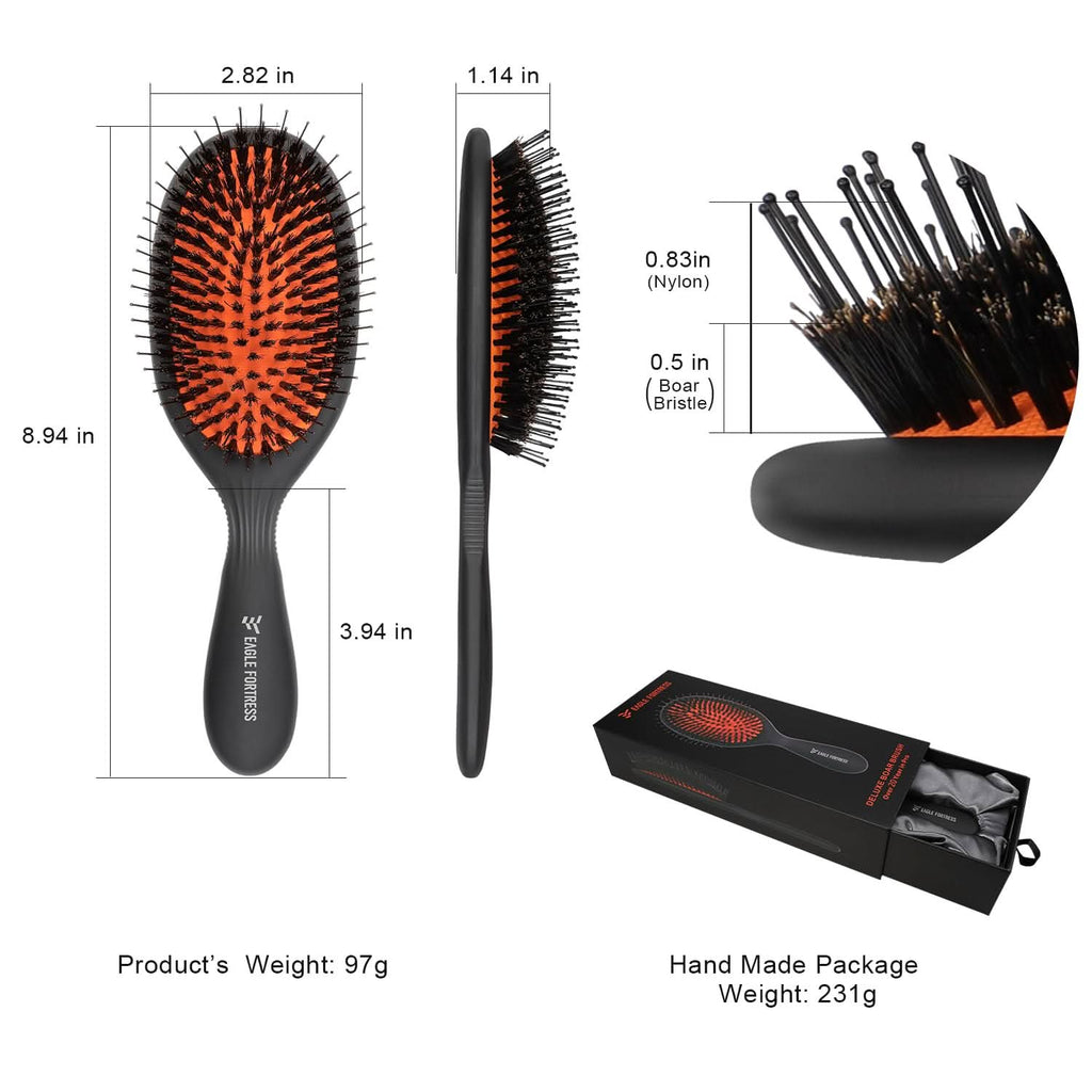 Professional Glidease Hair Brush with Molded Ball Tips - Gentle Care