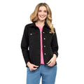 Women's Brushed Twill Button Front Jacket with Patch Pockets