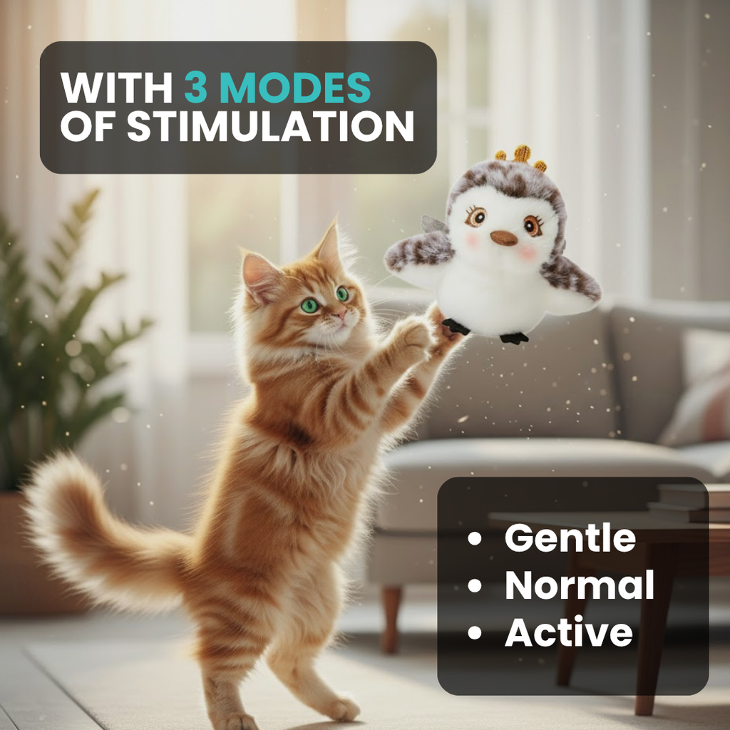 Interactive Cat Flapping Bird Toy