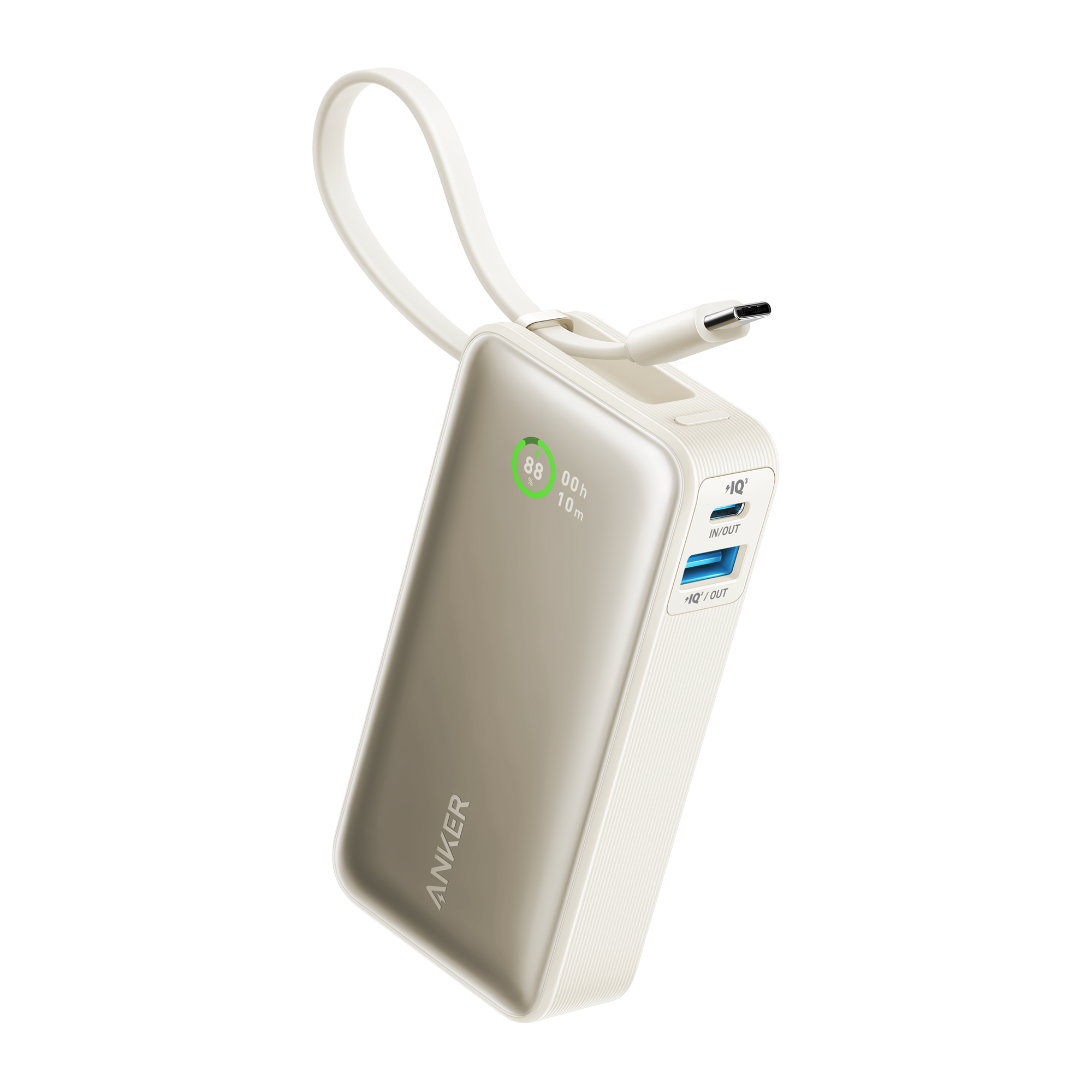 Anker Nano Power Bank (30W, Built-In USB-C Cable)