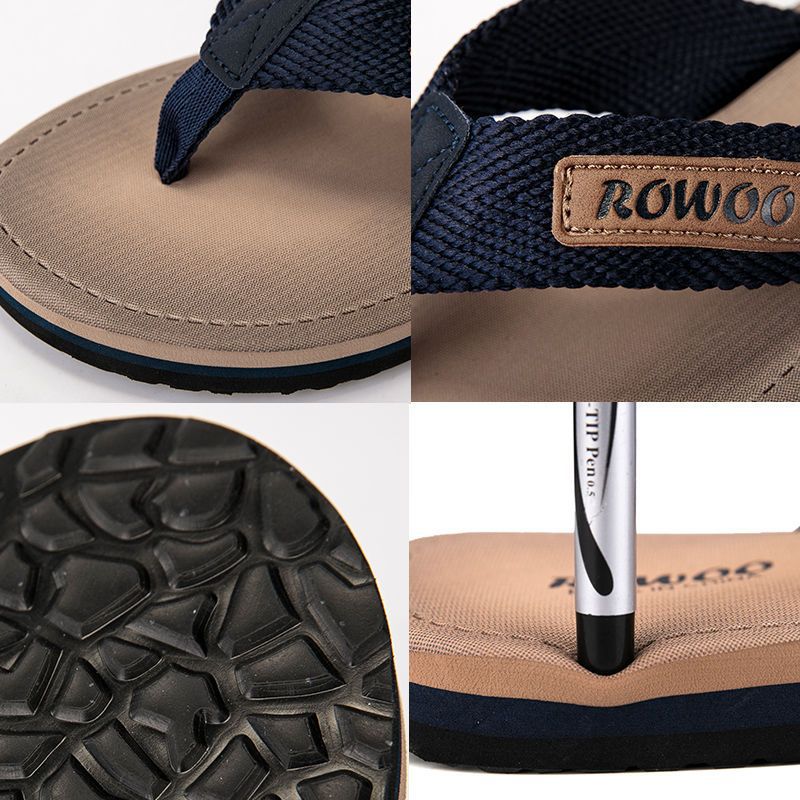 Comfortable Casual Summer Flip Flops with Cotton Straps