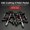 Stevvex quick release mountain bike pedals with widened non-slip flat platform design