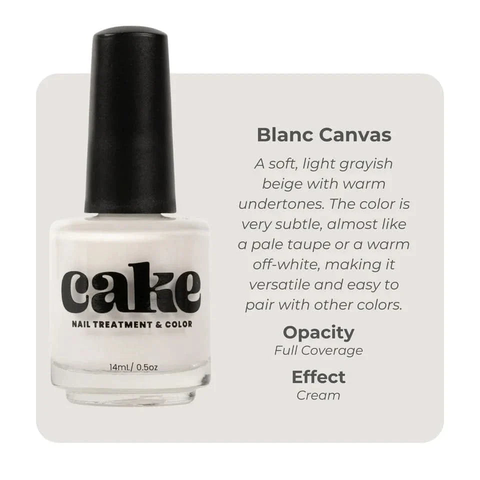 Blanc Canvas Nail Strengthening Polish - Milky White Finish