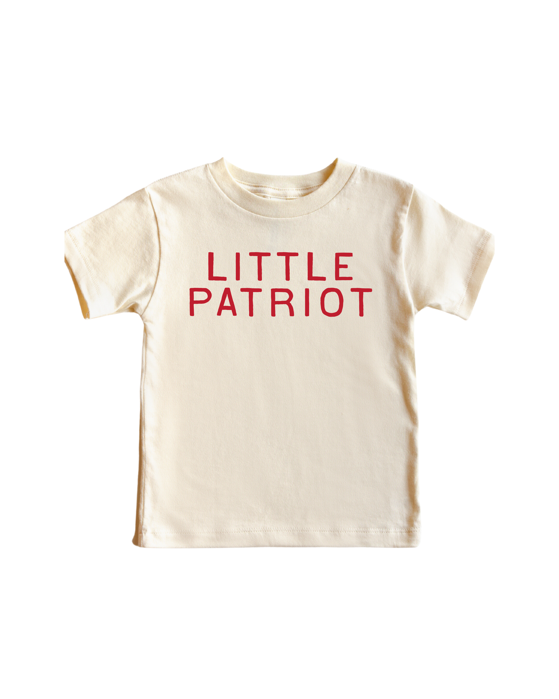 Little Patriot minimalist crew neck t-shirt in soft 100% cotton