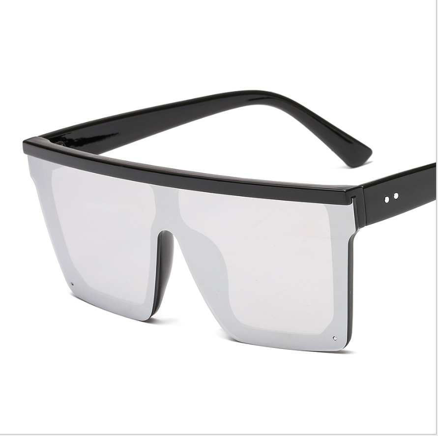 Oversized Square Black Sunglasses Luxury Retro UV Protection Shades