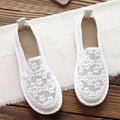 Women's Floral Lace Slip-On Beach Sandals Casual Flat Slides