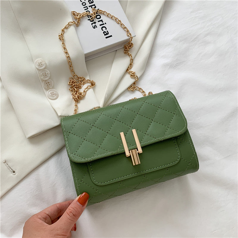 Luxury Black Diamond Lattice Crossbody Bag for Girls & Women