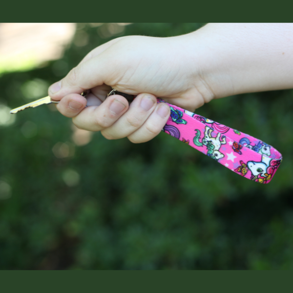 Cartoon Unicorn Keychain Wrist Lanyard