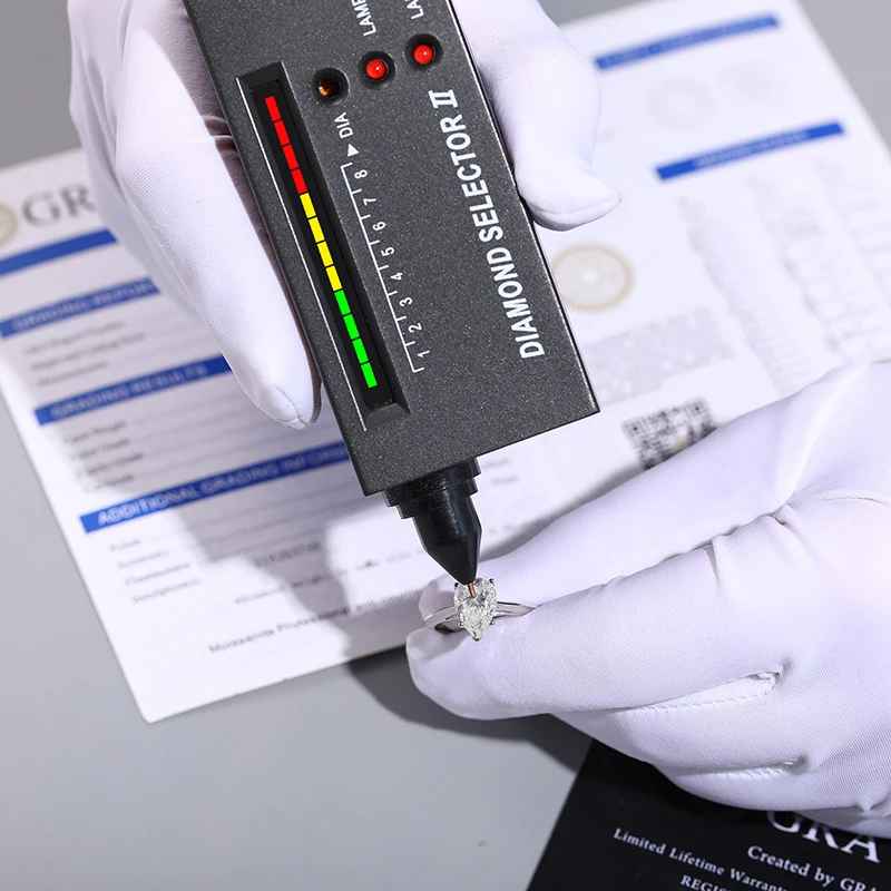 Timeless 925 Silver Pear Moissanite Ring